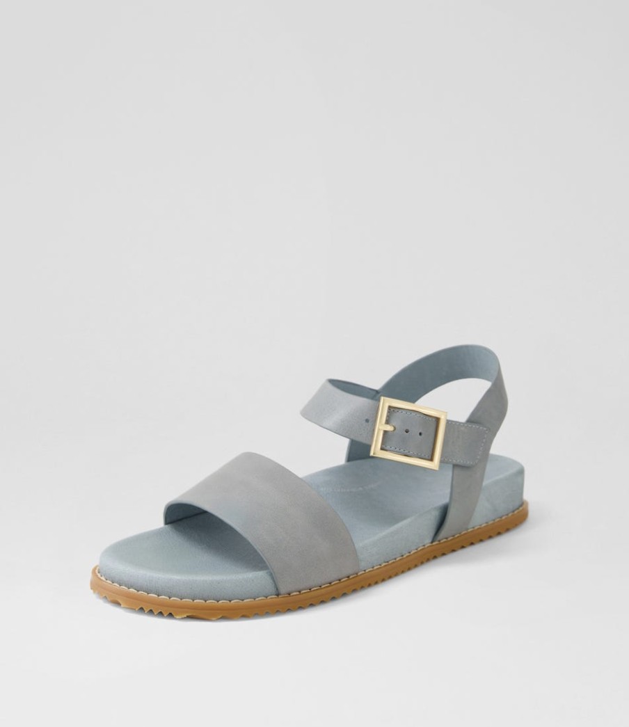 ZIERA Hammil W Denim Leather Sandals | Flats