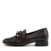 DJANGO & JULIETTE Viserys Black Leather Heels | Loafers