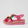 DJANGO & JULIETTE Abela Fuchsia Multi Leather Espadrilles | Espadrilles