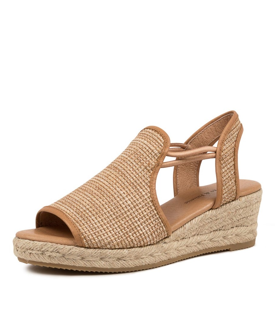DJANGO & JULIETTE Sinan Mocca Weave-Leather | Espadrilles