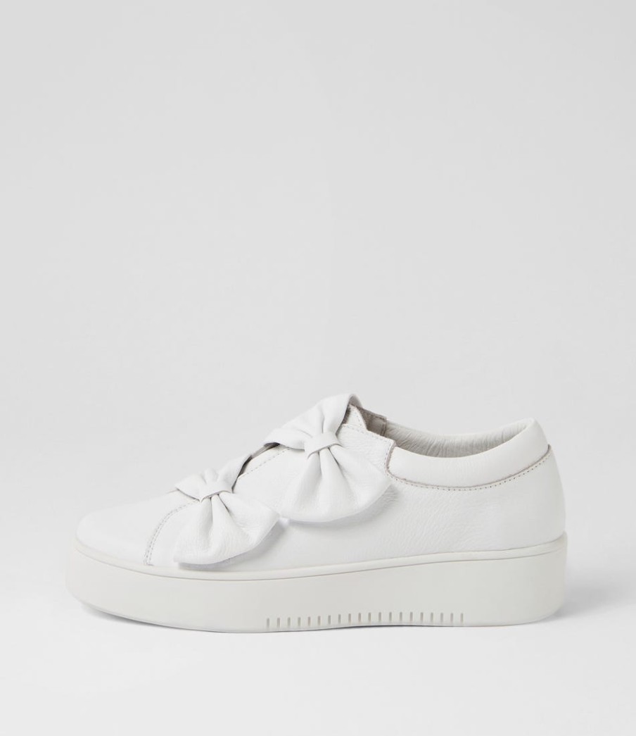DJANGO & JULIETTE Loja White Leather Sneakers | Sneakers