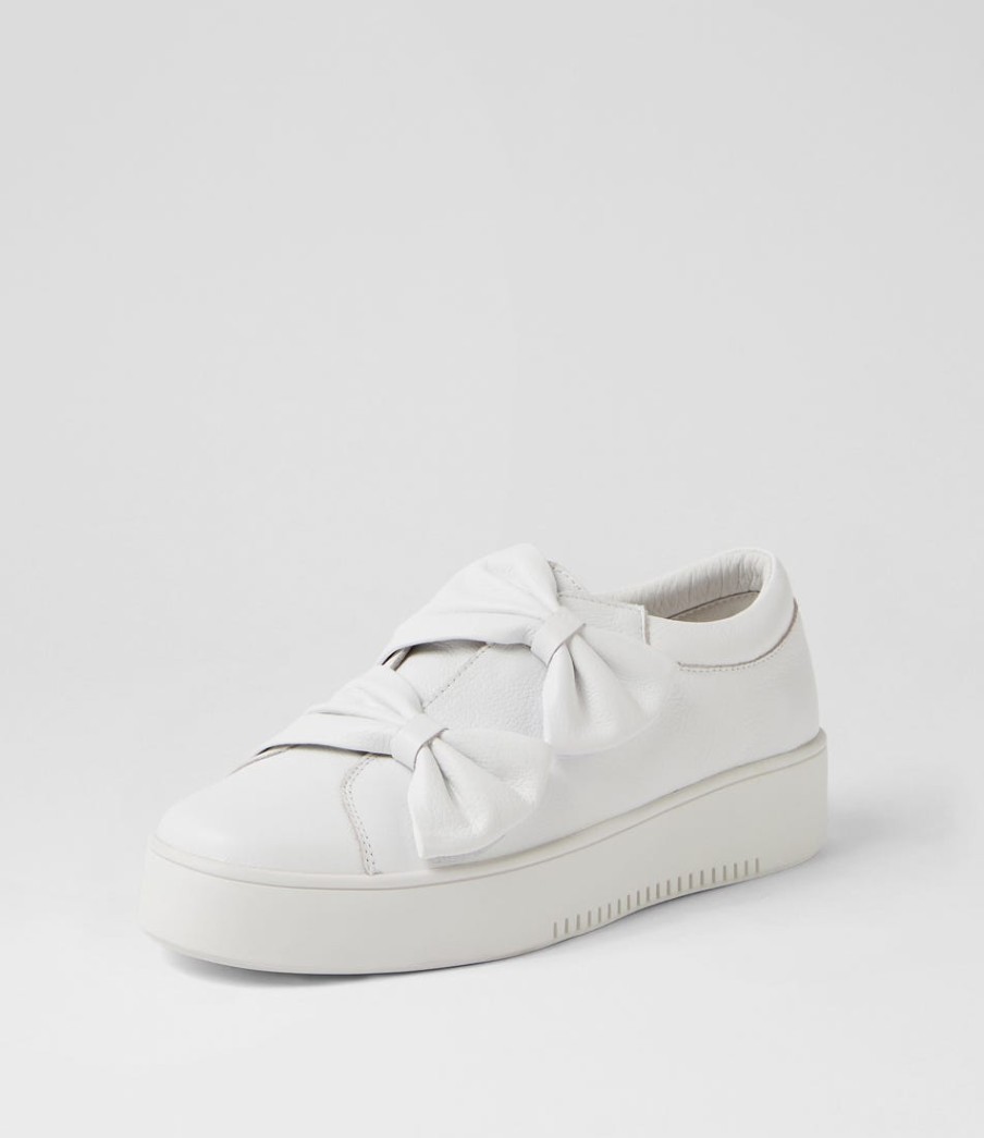 DJANGO & JULIETTE Loja White Leather Sneakers | Sneakers