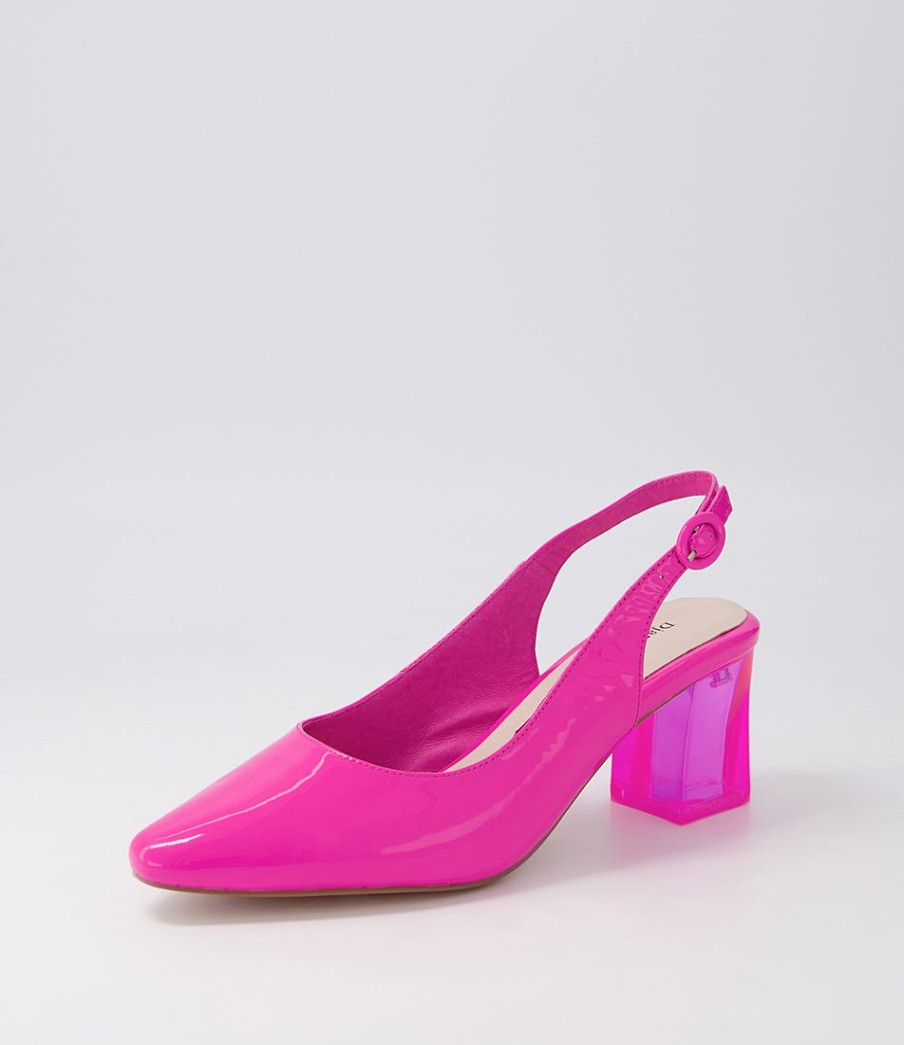 DJANGO & JULIETTE Hinnis Hot Pink Patent Leather Heels | Heels