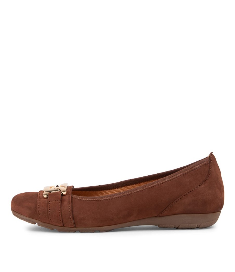 GABOR Mehr Kastanie Suede Ballet Flats | Comfort