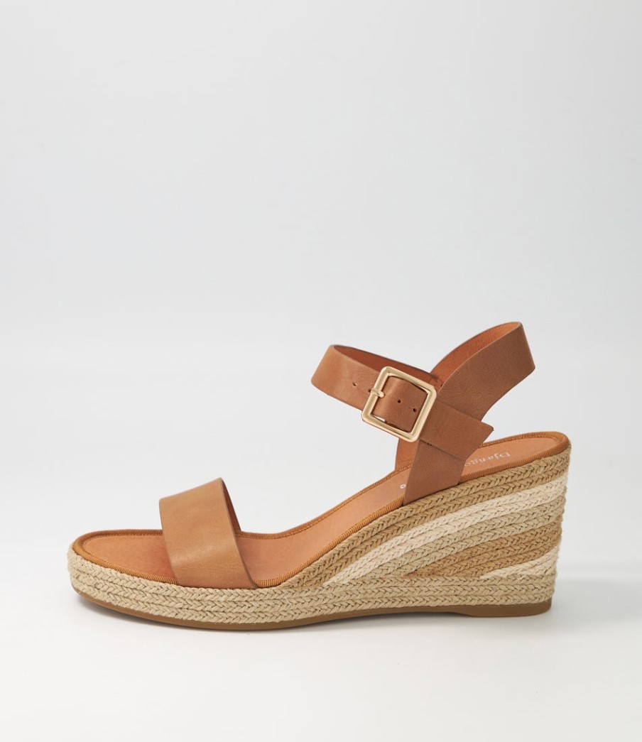 DJANGO & JULIETTE Pakko Tan Natural Multi Leather Espadrilles | Espadrilles