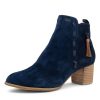 DJANGO & JULIETTE Shamsa Navy Suede Ankle Boots | Boots