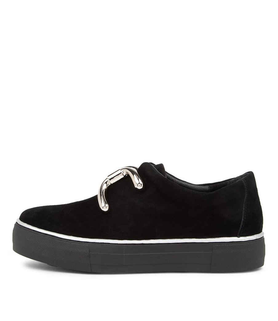 DJANGO & JULIETTE Filpy Black Suede Sneakers Black Sole | Sneakers