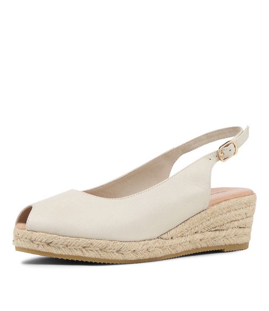 DJANGO & JULIETTE Saniarly Almond Natural Rope Leather Sandals | Wedges
