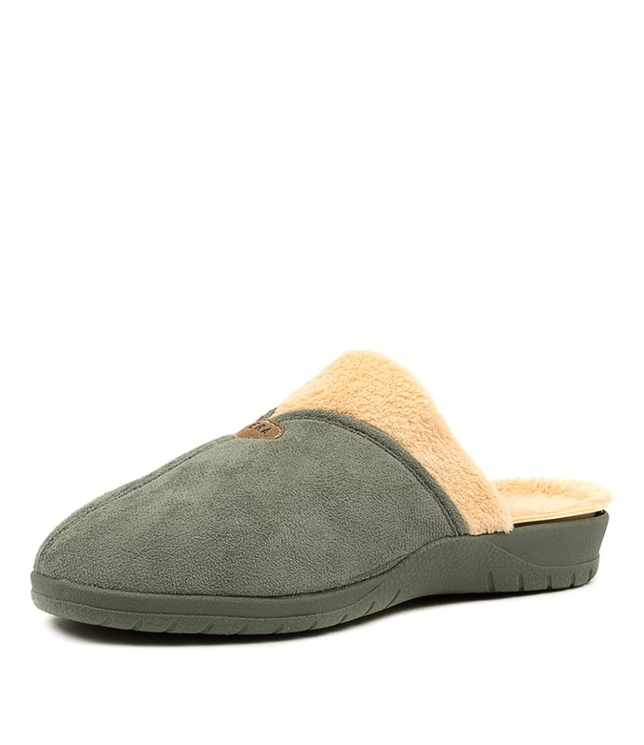 ZIERA Comfy W Sage Slippers | Comfort