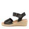 ZIERA Kraig Xw Black Leather | Espadrilles
