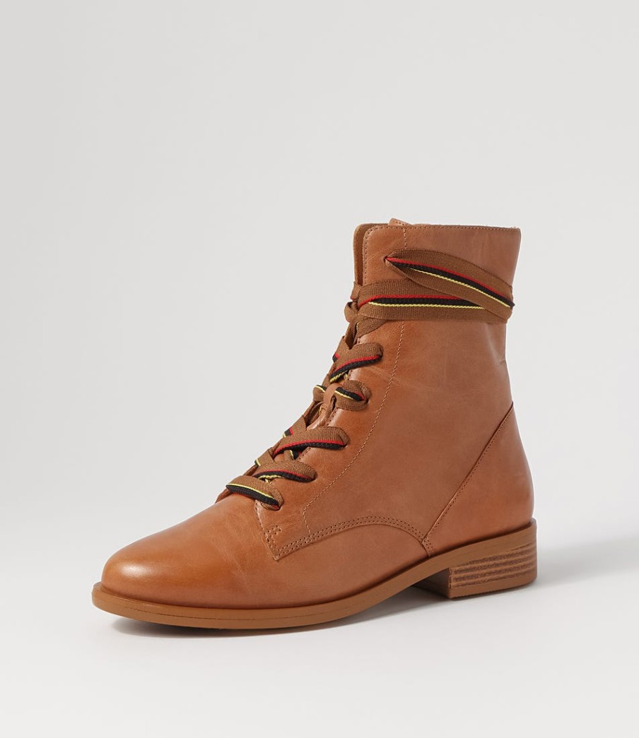 ZIERA Sherril Xf Tan Leather Ankle Boots | Boots