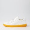 ARA Frisco White Orange Leather Sneakers | Comfort