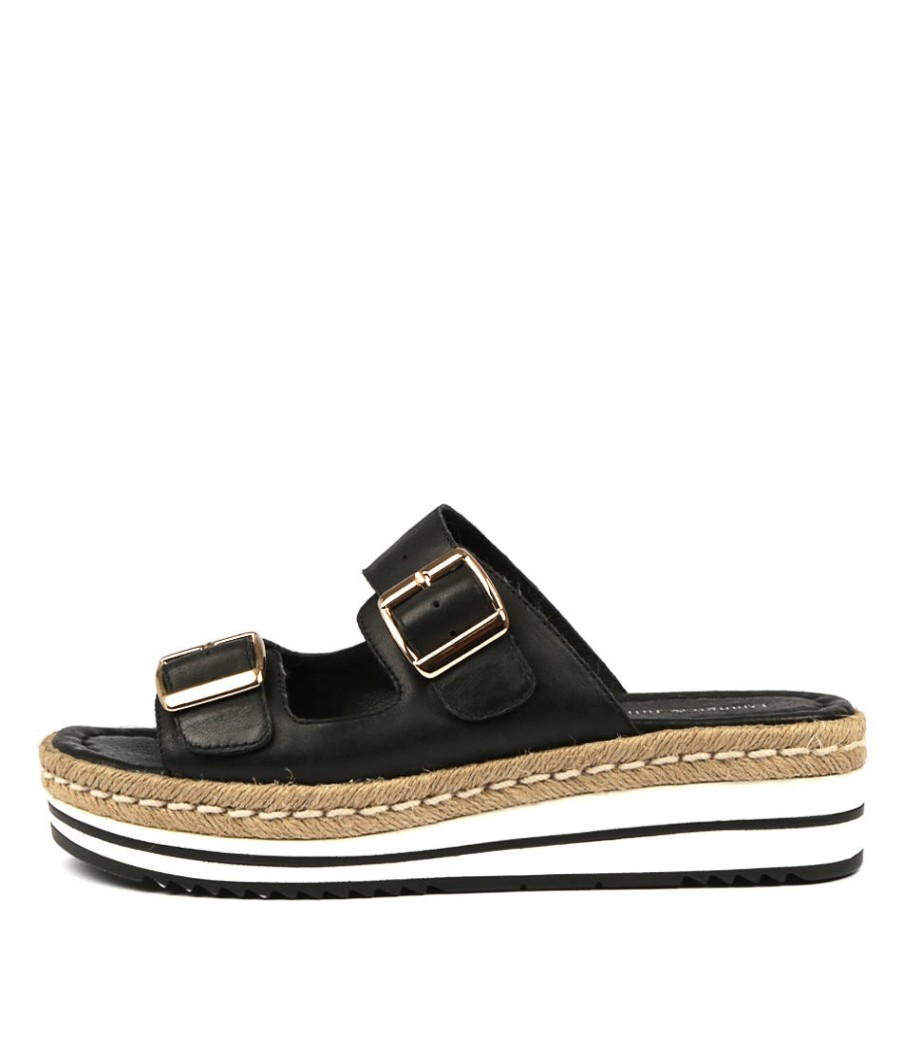DJANGO & JULIETTE Axel Black Leather | Espadrilles