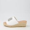 DJANGO & JULIETTE Samella White Natural Rope Leather Sandals | Espadrilles