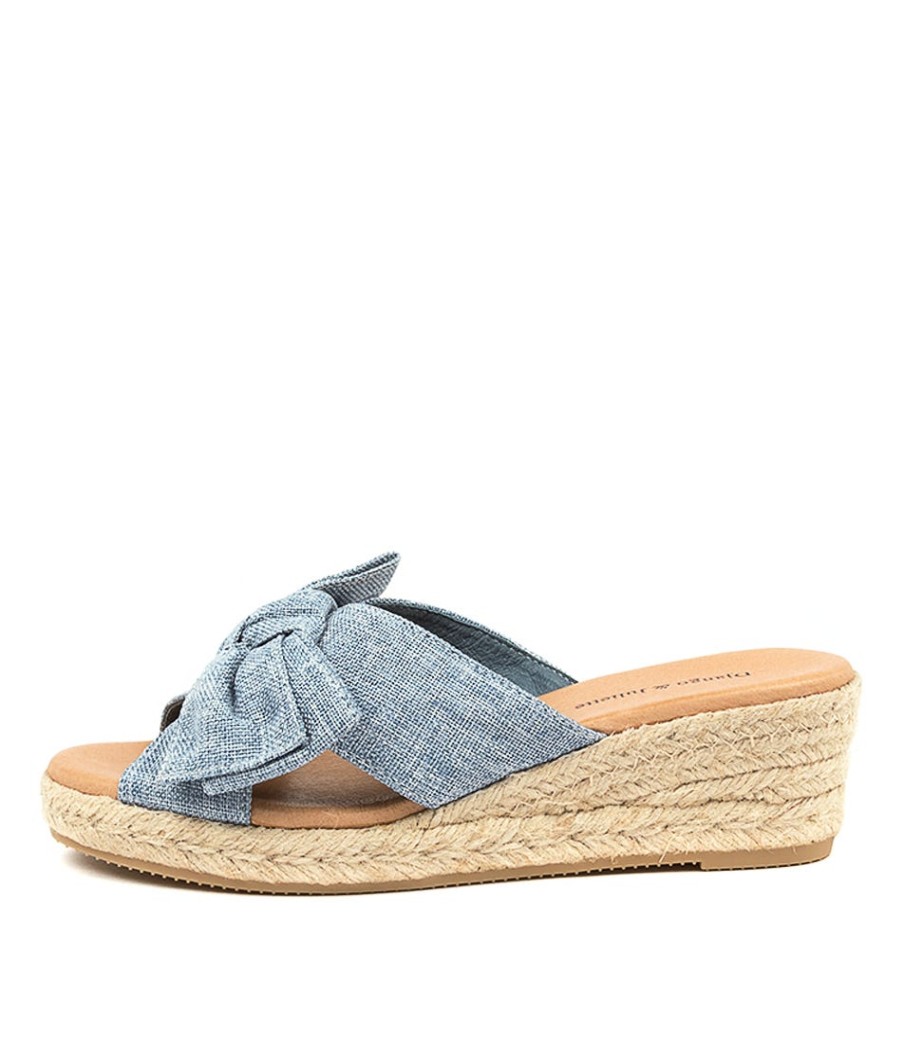 DJANGO & JULIETTE Serena Blue Fabric | Espadrilles