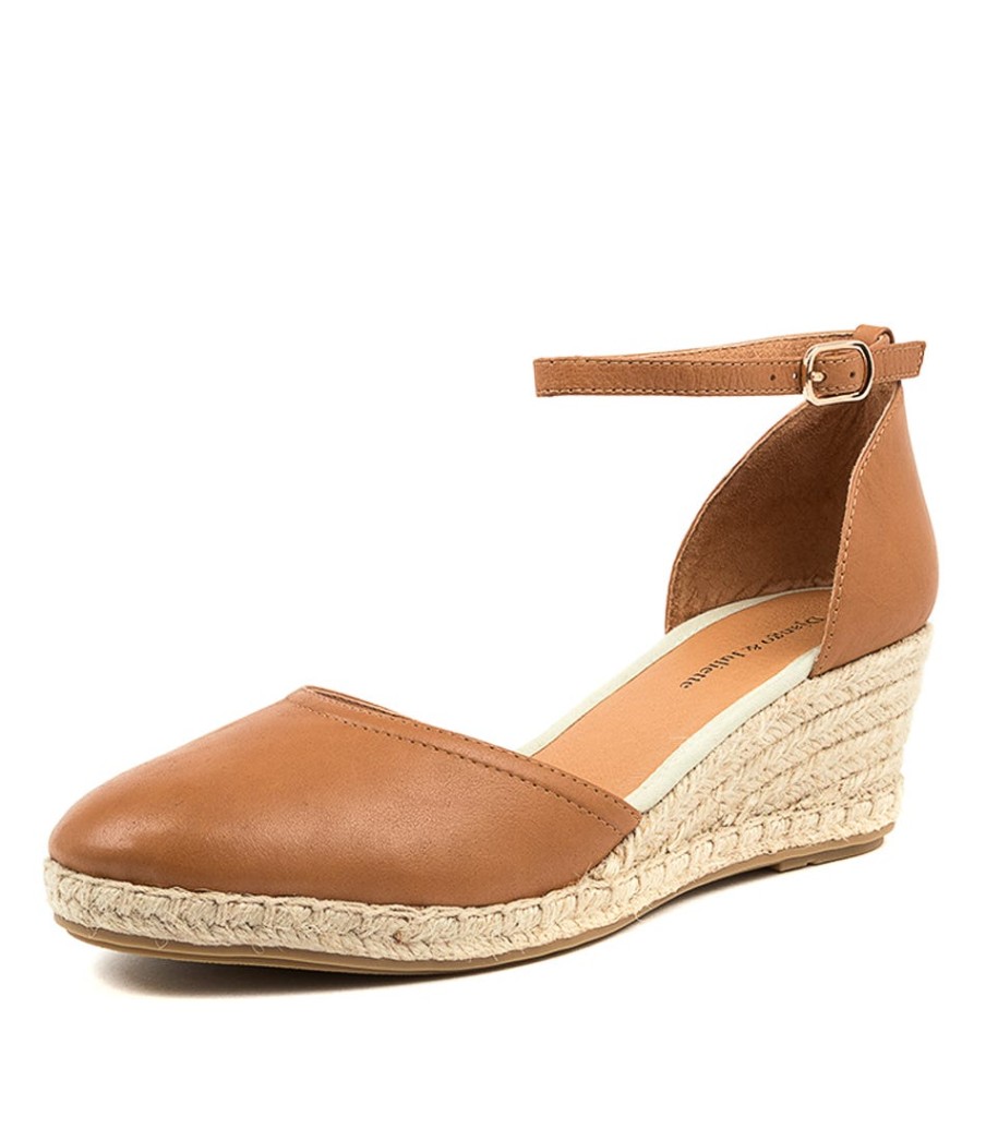 DJANGO & JULIETTE Rylen Dk Tan Leather | Espadrilles