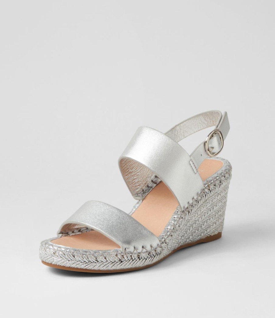 TOP END Gaga Silver Rope Leather Sandals | Espadrilles