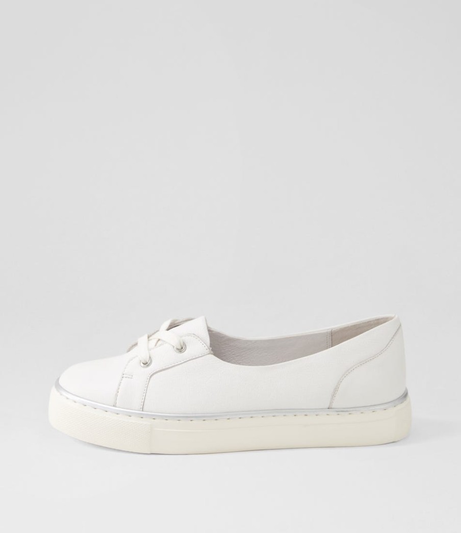 ZIERA Patrese Xf White Leather Flat Shoes | Flats