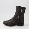 DJANGO & JULIETTE Renu Black Leather Ankle Boots | Boots