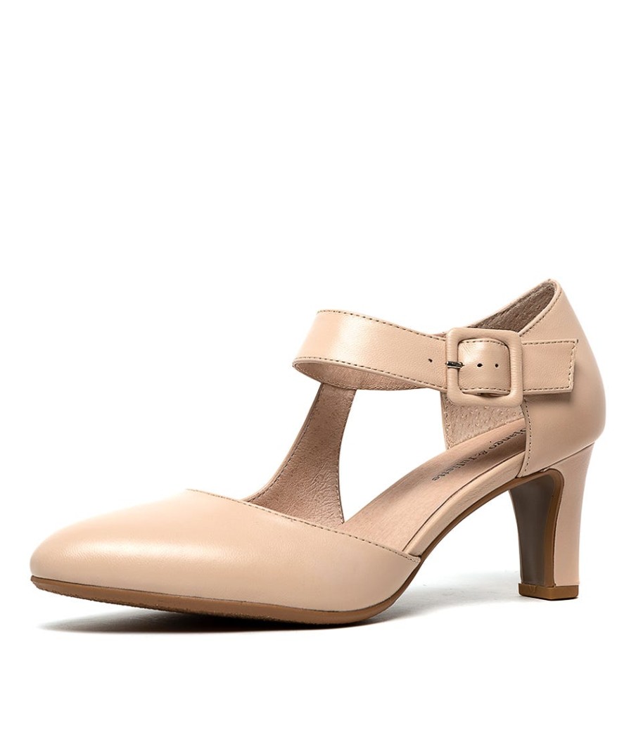 DJANGO & JULIETTE Trinities Nude Leather | Heels