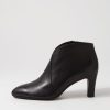 DJANGO & JULIETTE Templess Black Leather Ankle Boots | Boots