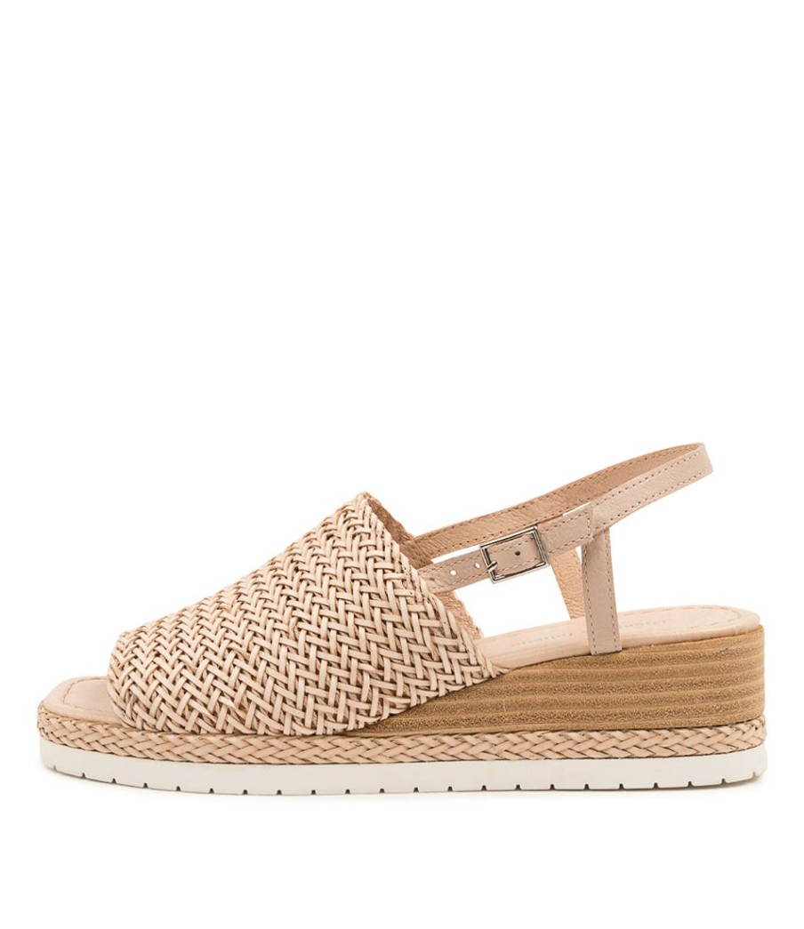 DJANGO & JULIETTE Issah Nude Weave-Leather | Espadrilles