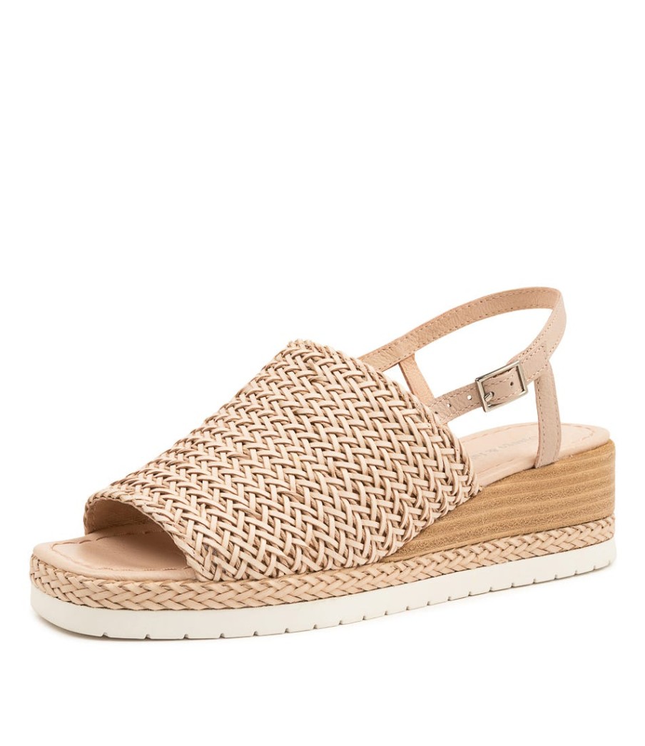 DJANGO & JULIETTE Issah Nude Weave-Leather | Espadrilles